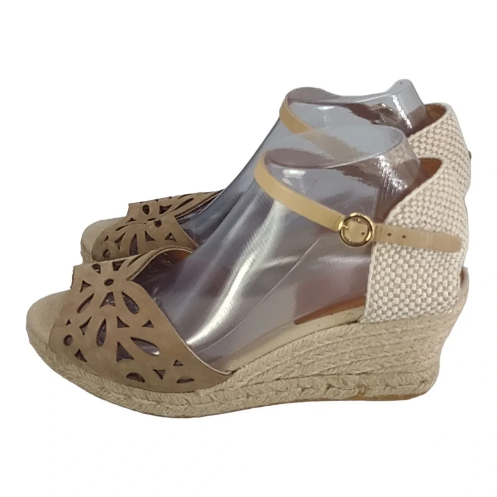 Kanna Women's Shoes Espadrille Wedge Heel‎ Sandals Tan Womens Size EU 40 US 9.5